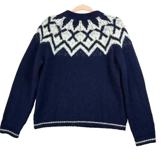 Velvet by Graham & Spencer Sweater Womens Size XS Alexa Fair Isle Alpaca Wool - Picture 2 of 8